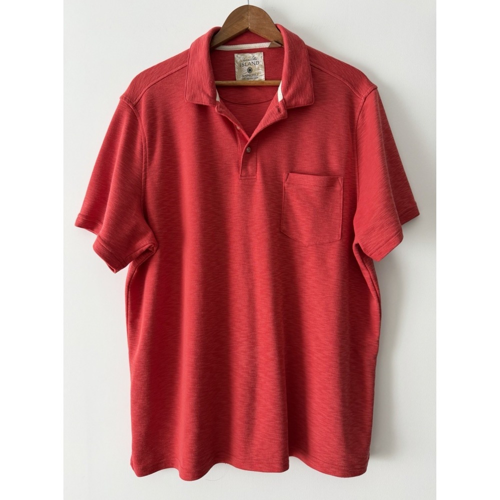 Tasso Elba Island‎ Men's Red Polo Shirt Short Sleeve XXL Sun Protect UPF Preppy